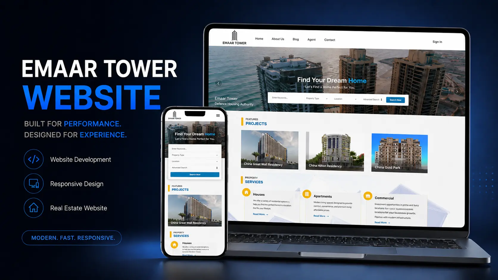 Emaar Tower - Website Development visualization screenshot 1